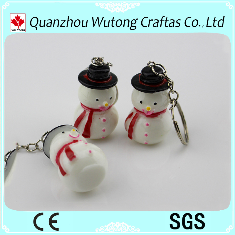 High Quality Resin 3D Mini Christmas Decorative Items Resin Keychain
