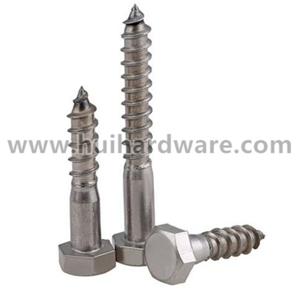 Stainless Steel 304 / 316 Hex Head Lag Wood Screw DIN571