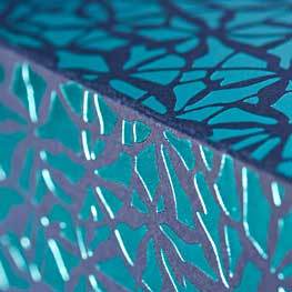 Irregular Shape Blue Foil Hot Stamping Foil on Paper