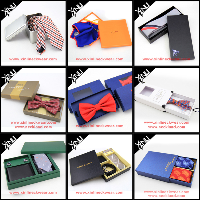 100% Silk Jacquard Woven Men Gift Necktie Set