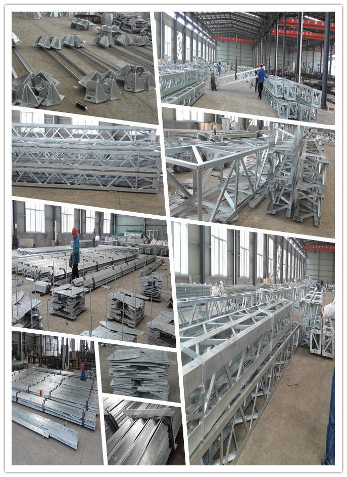 Hot DIP Galvanized Electrical Transmission Tower Steel Tubular Poles 132kv