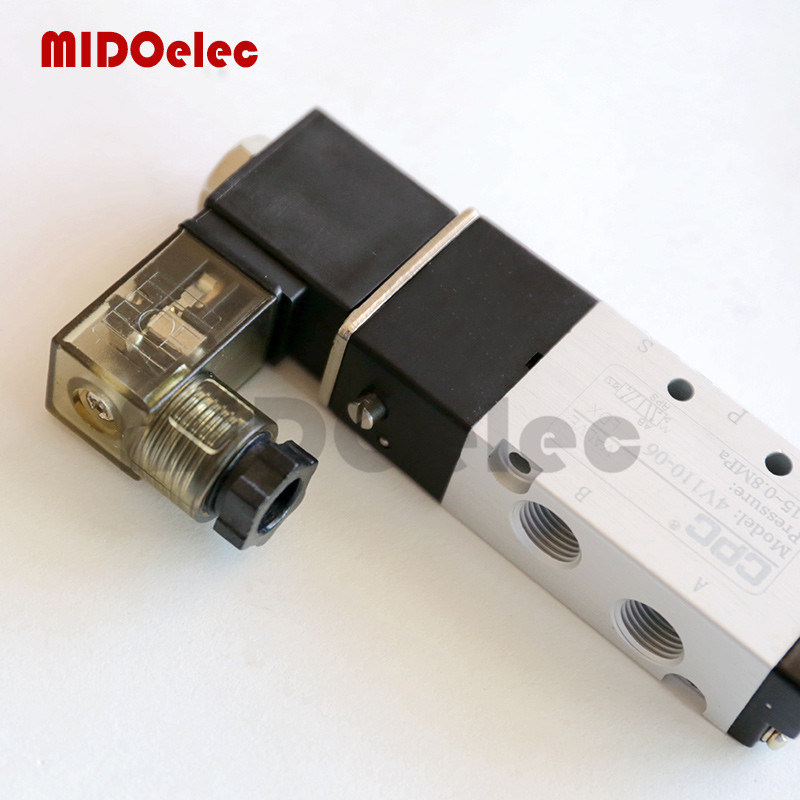 Exe 5/2 Way Aluminum Pneumatic Double Head Solenoid Valve 4V120-06