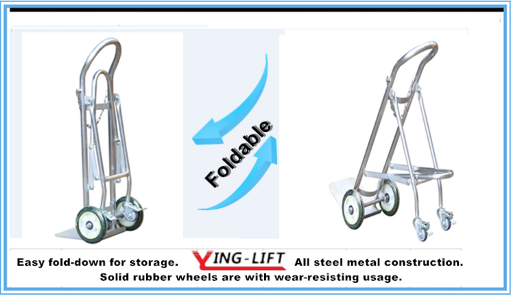 Fold-Down Stainless Steel Cylinder Hand Truck Ty120A
