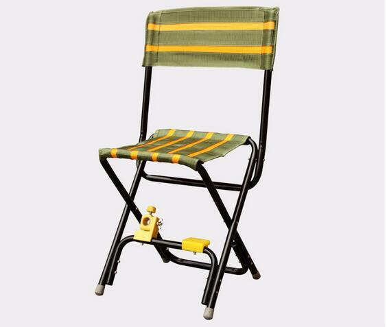 Outdoor Folding Camping Fishing Chair with Rod Holder