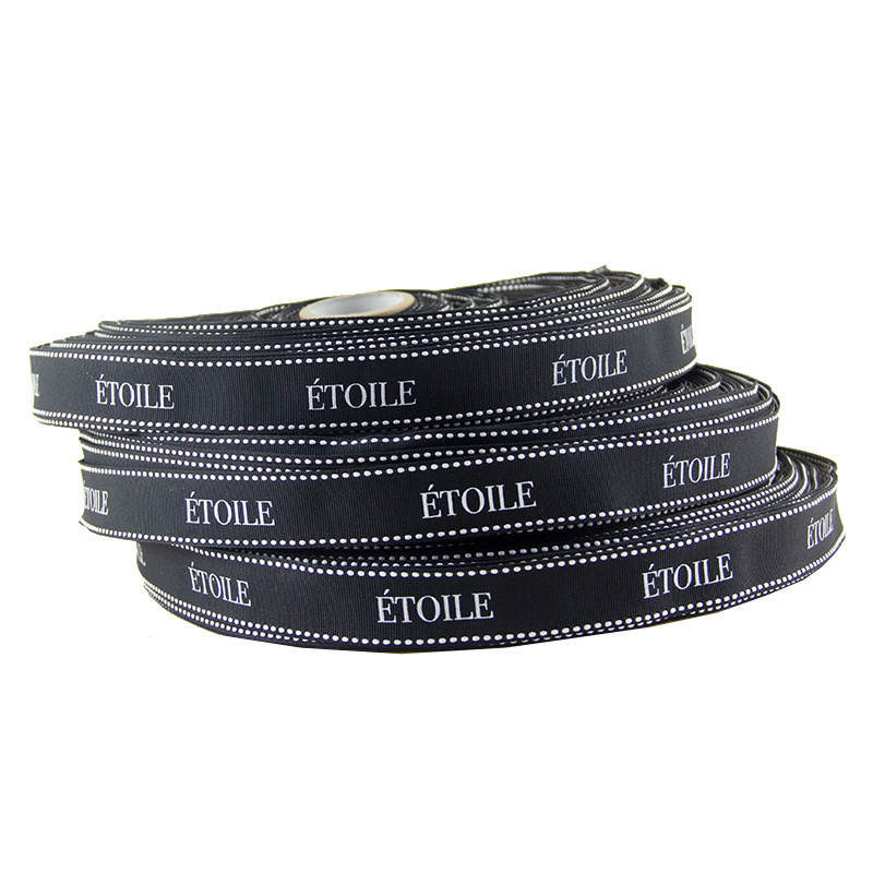 Customized Logo Printing Gift Grosgrain Webbing Ribbon