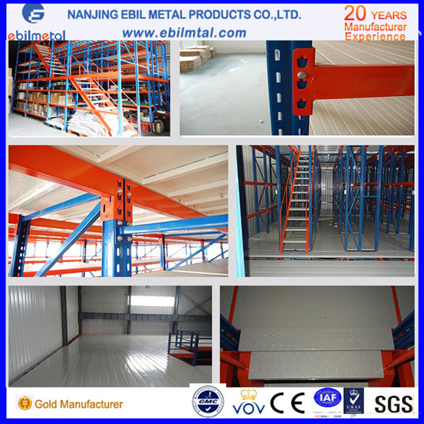 Steel Multi-Tiers Mezzanine Rack / Shelving for Factory / Warehouse Storage