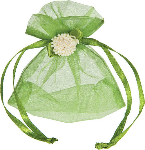 Colorful Personalized Organza Satin Ribbon Drawstring Bag for Holiday Gift Packing (COB-1147)