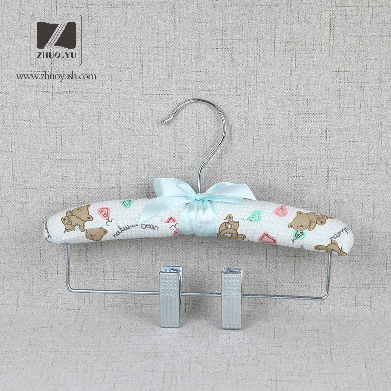 Manufacture High Quality Cotton Satin Padded Garment / Cloth Hangers