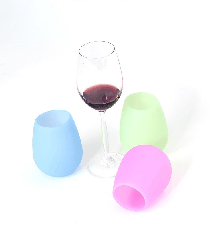 Casa Bonita Silicone Wine Glasses 12oz Set of 6 Drinking Set Unbreakable Silicone Wine Glasses FDA Grade Reusable Silicone Glasses Shatterproof Party Cups, Drin