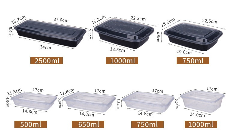 Storage Boxes and Bins Type Rectangular Plastic Food Container