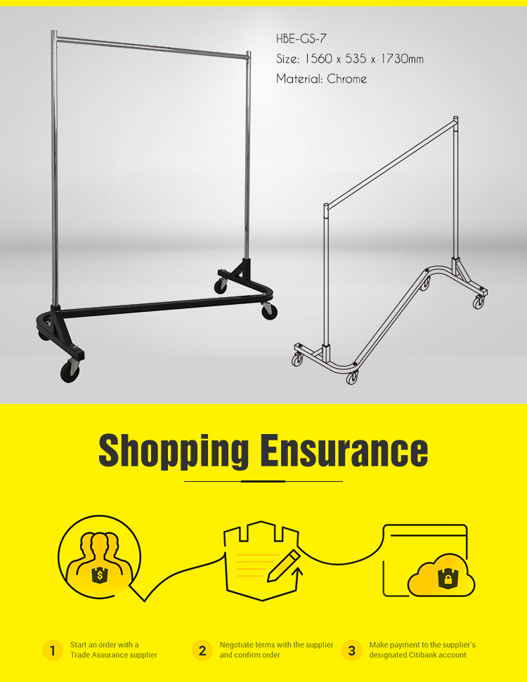 Double Sided Adjustable Collapsible Chromed Garment Rack