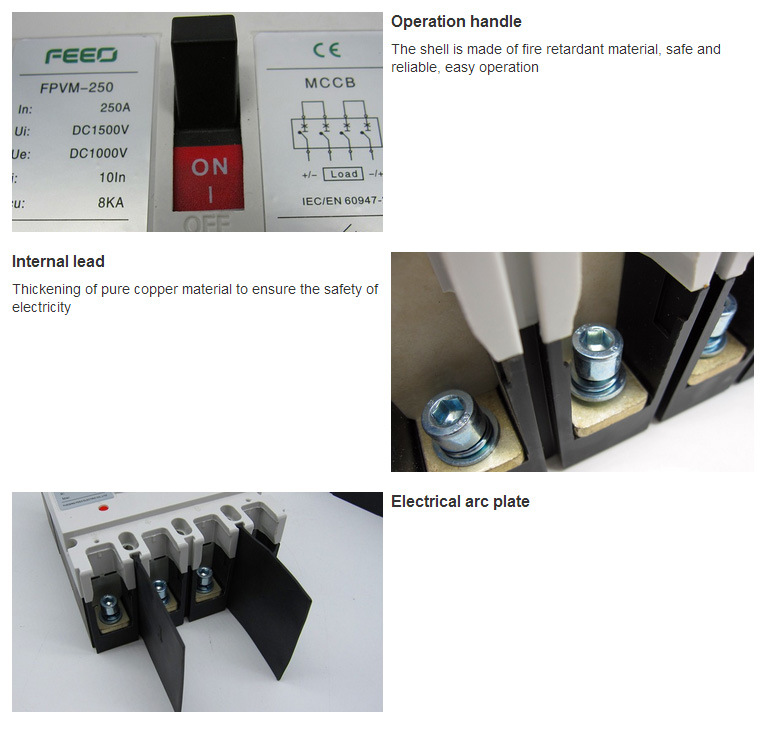 Sun Power Three Pole 750V Moulded Case Circuit Breaker