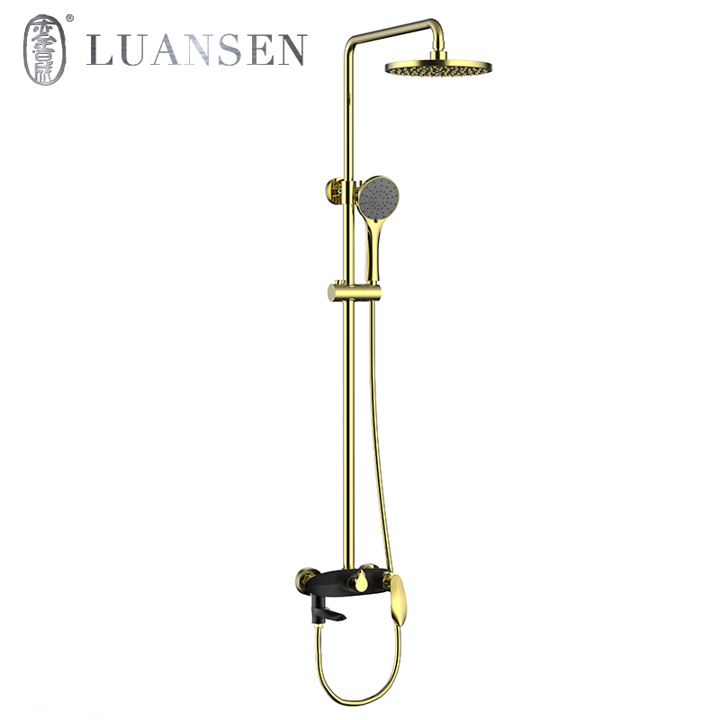 Wall Mounted Bathtub Luxury Brass Shower Faucet