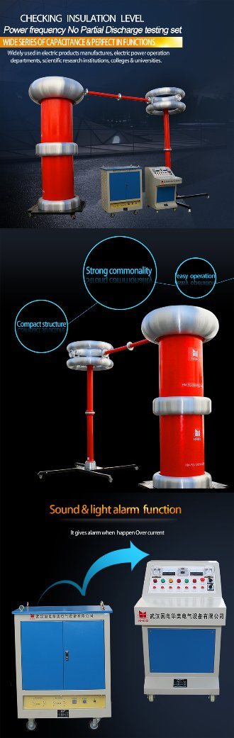 Hmyd 100kVA/500kv No Partial Power Frequency Testing Transformer