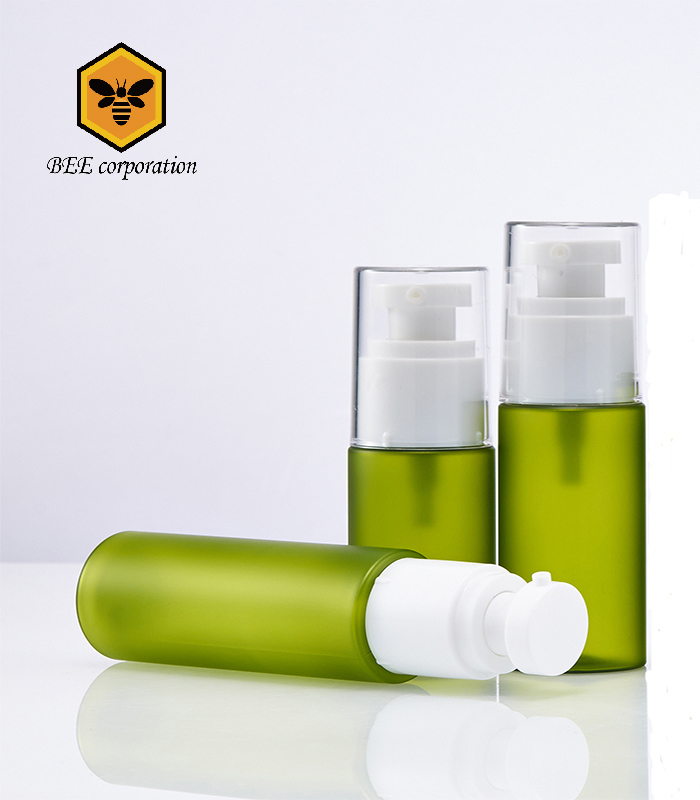 Round Cosmetic Packaging Bottle Pet Plastic Bottle Pump Bottle