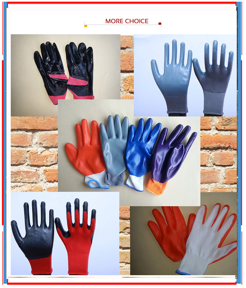 Nitrile Coated Gloves Nitrile Gloves Nitrile Safety Gloves