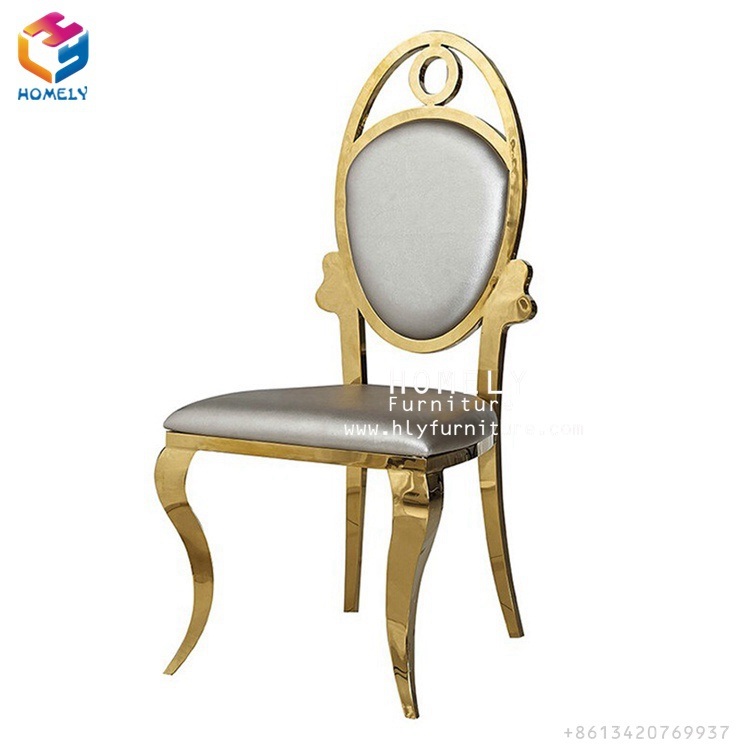 Factory Direct Sale Cheap Modern Leather Hotel Banquet Stainless Steel Dining Chair for Dinning