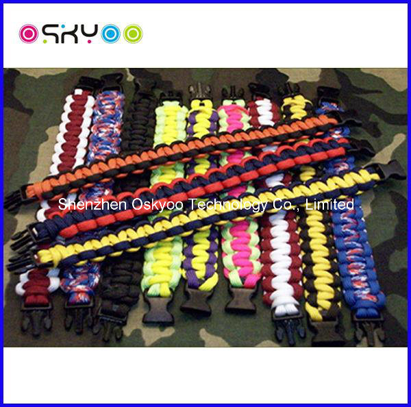 7 Core Rope Braided Nylon Paracord Survival Bracelet