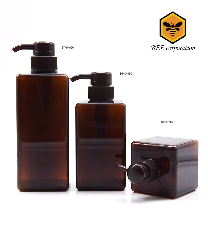 High Quality Square Shampoo Pump Plastic Bottle (BT-D-450)