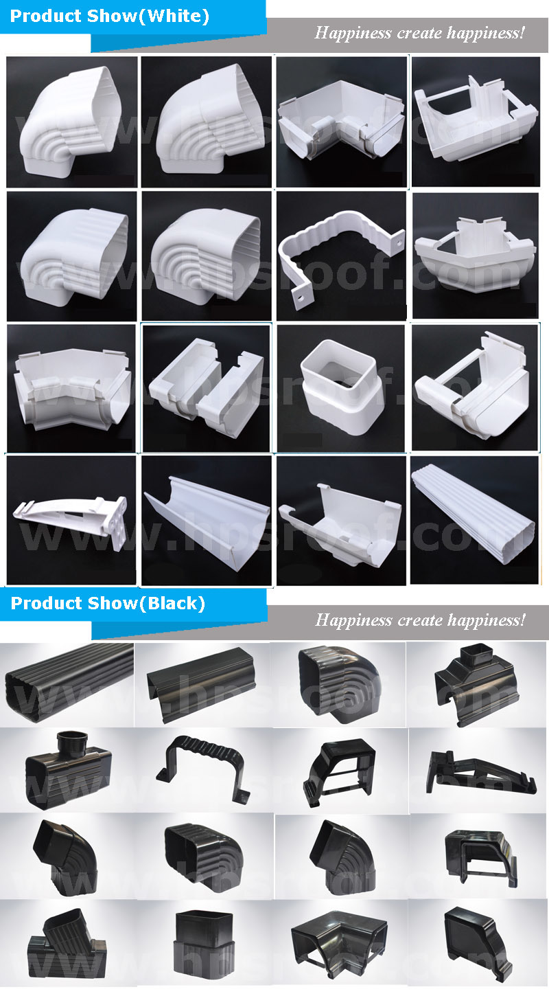 PVC Pipe Downspout Fitting Plastics Rain Gutter Water Connector