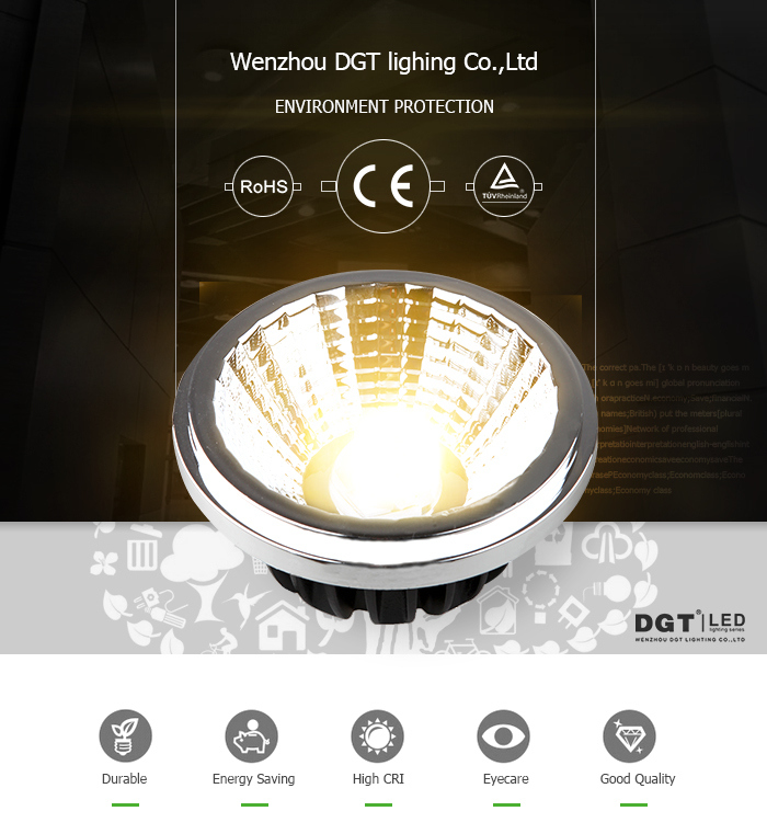 12W AR111 Aluminum Dimmable LED Spotlight