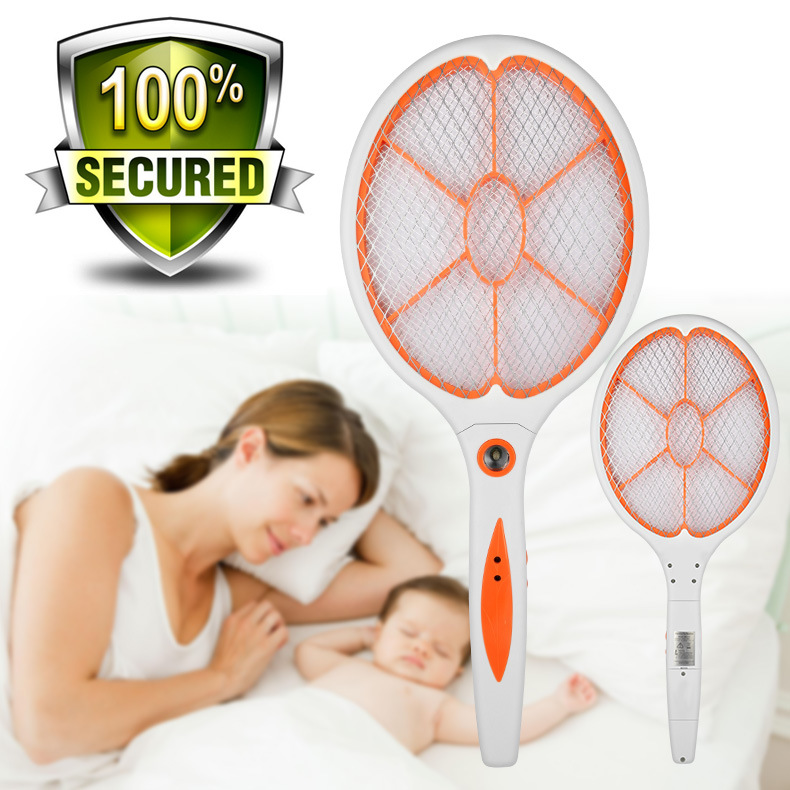 Dry Battery Electronic Fly Swatter with LED