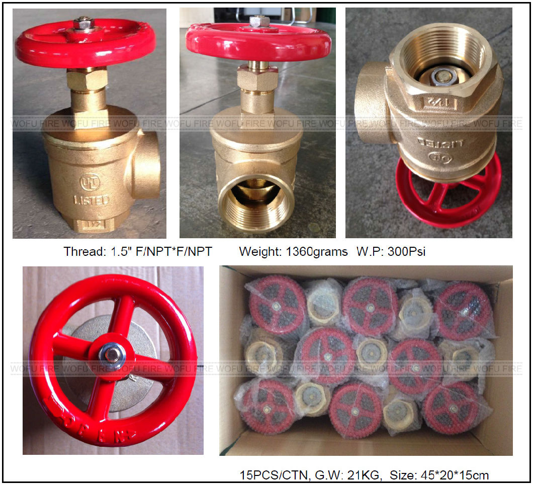 65mm 2.5 Inch Brass Fire Hose Angle Valve