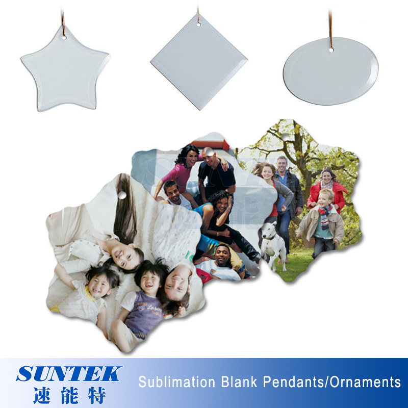 Wholesale Christmas Decorations Sublimation Ceramic Blank Pendant/Ornament