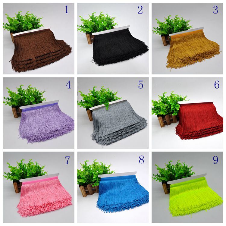 Wholesale 20cm High Qaulity More Colors Choice Polyester Fringe for Dress