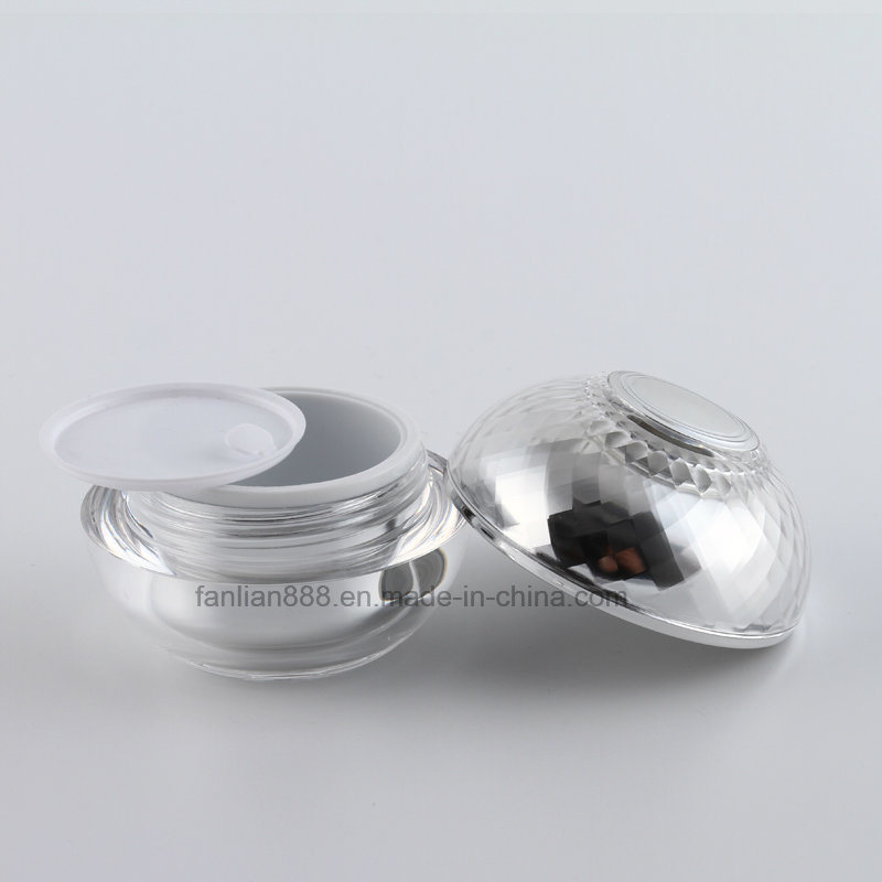 Acrylic Bowl Shape Diamond Surface Cream Jars