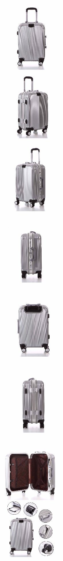 Classic Design Suitcase, Fashion Aluminum Frame Luggage (XHAF043)