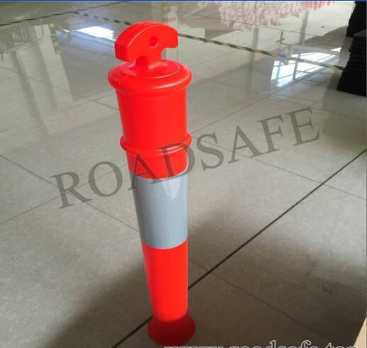 Traffic Warning 1100mm Sign PE Reflective Warning Post Delineator Post T-Top Bollard