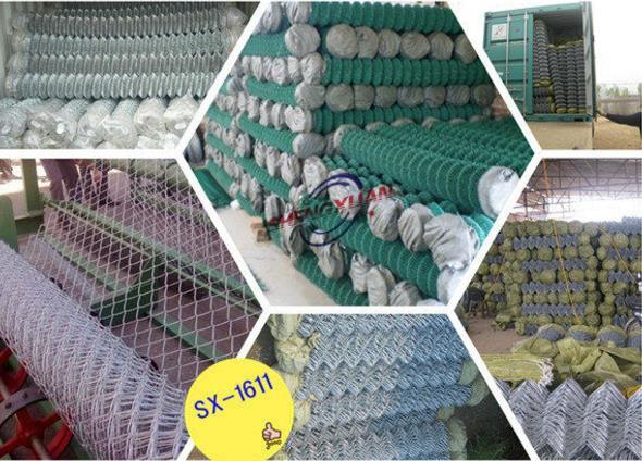 PVC Coated Iron Diamond Wire Chain Link Fence/ Galvanized Used Chain Link Fence for Sale