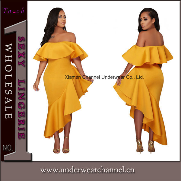 Plus Size Sexy Women Party Mini Cocktail Dress (TBLSN179)