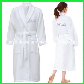 Long Sleeve Comfortable Waffle/Terry Cloth Bath Robes