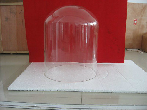 High Quality Large Diameter Polishing Clear Glass Bell Jar Wihout Handle