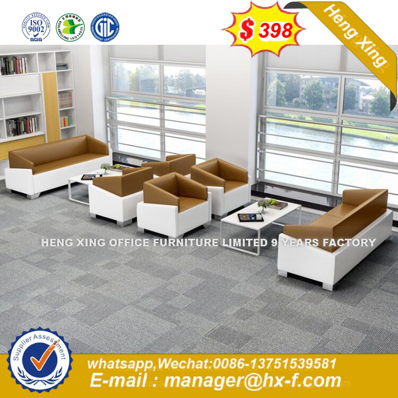 Office Used Metal Frame Leisure Fabric Leather Sofa (HX-8N1227)