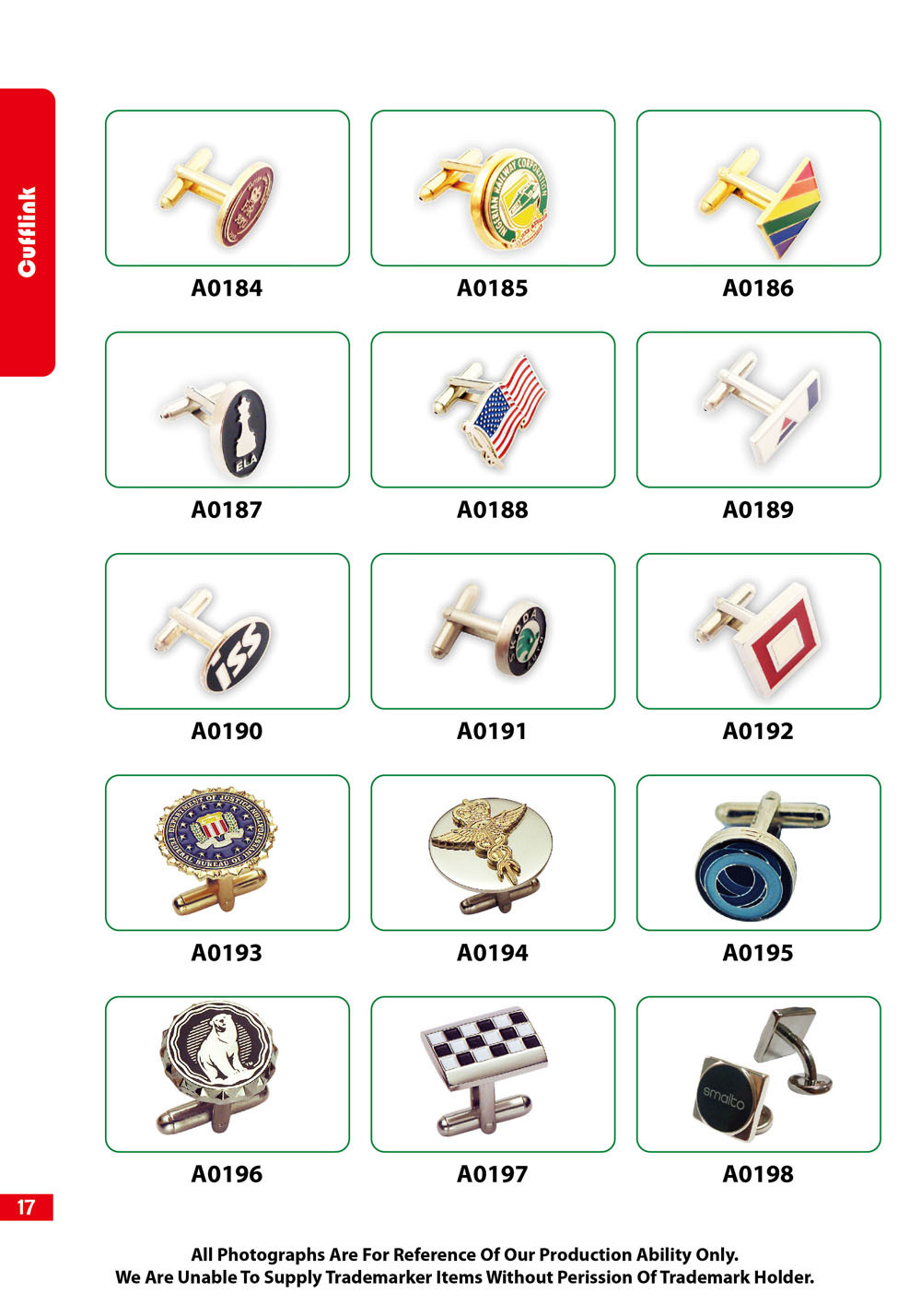 Cheap Custom Metal Cufflink for Souvenir