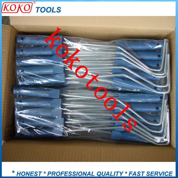 390mm Long Plastic Handle Steel Rod Small Roller Handle (07819)