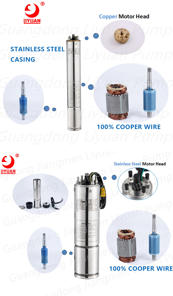 High Quatity AC/DC Solar Submersible Motor Water Pump