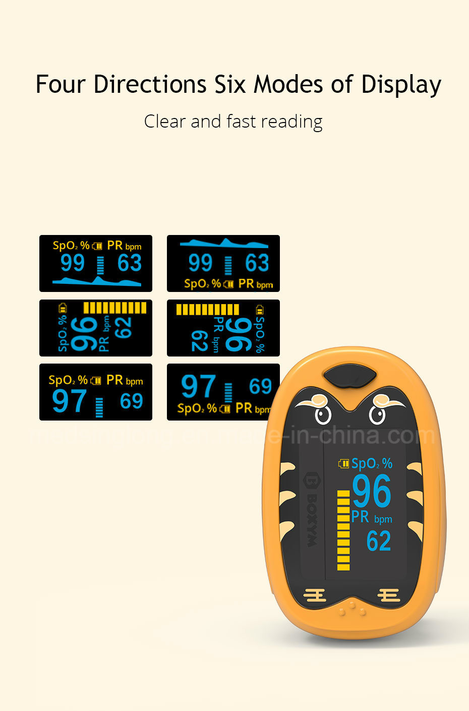 Kids Fingertip Pulse Oximeter for Sale Mslxy11