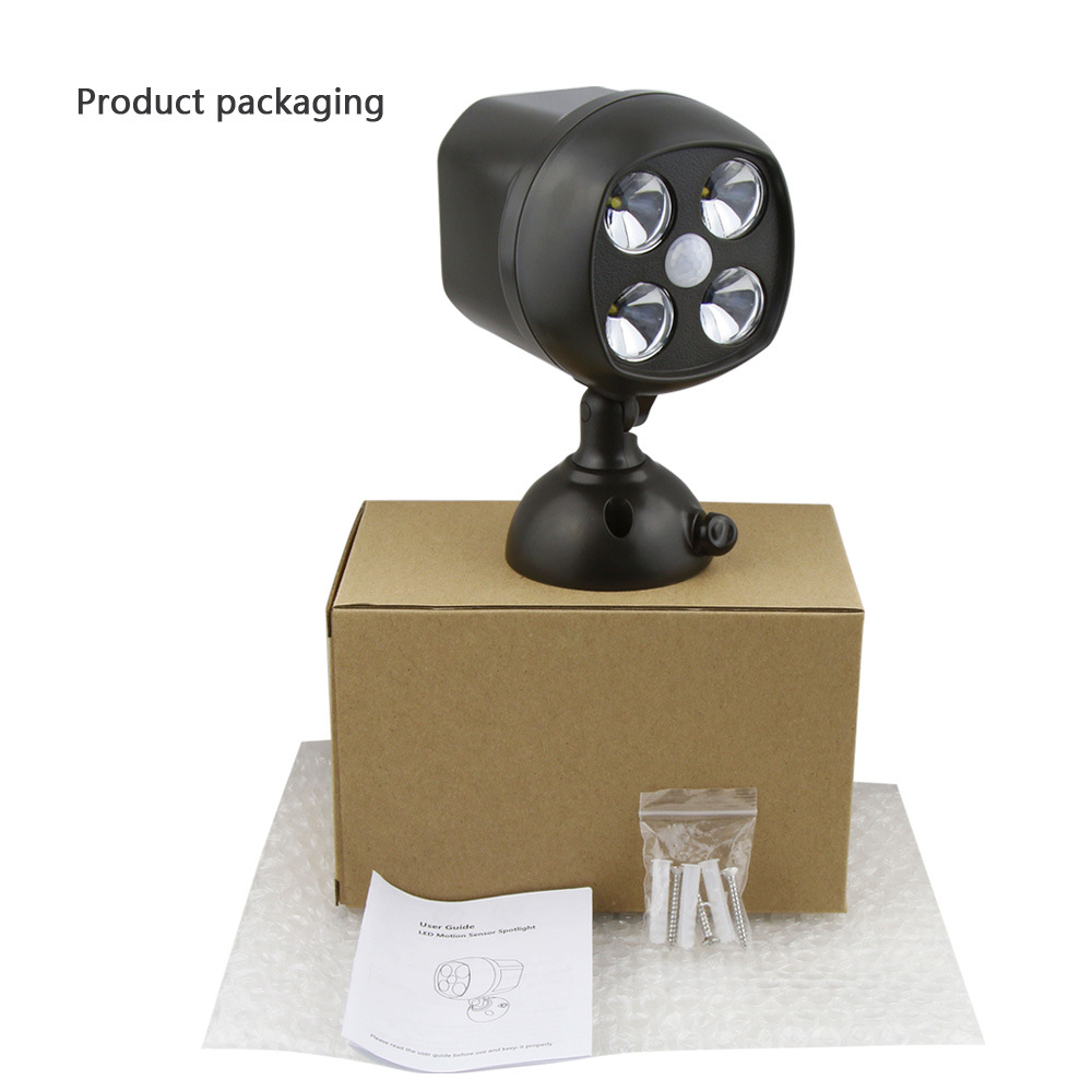 4LED Avoid-Wring Power Yard Outdoor Solar Garden Spotlight