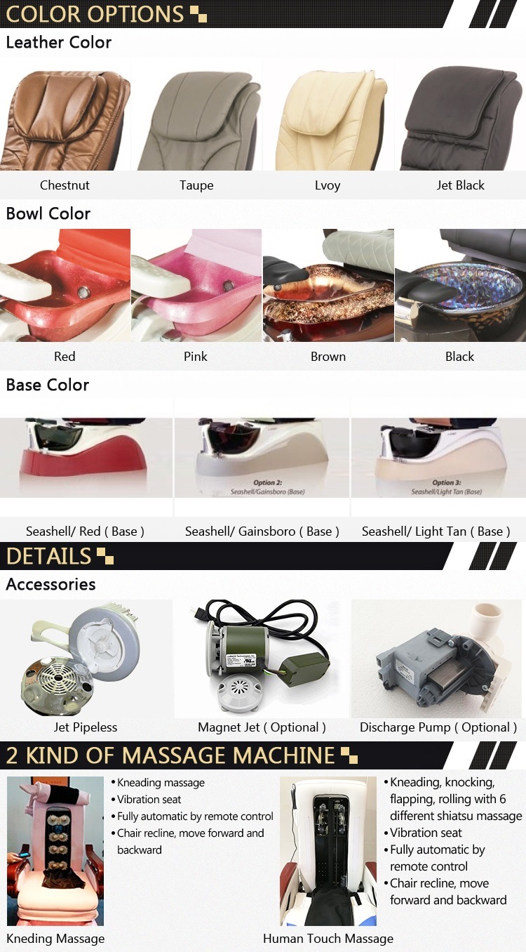 Shower Foot Rest SPA Chairs with Acrylic Nail Powder