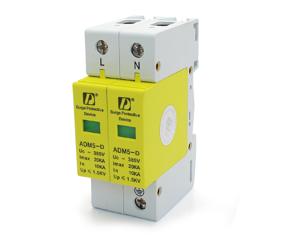 DIN Rail 35mm 2p 10ka 20ka AC Lightning Protector Low-Voltage SPD Surge Protection Device