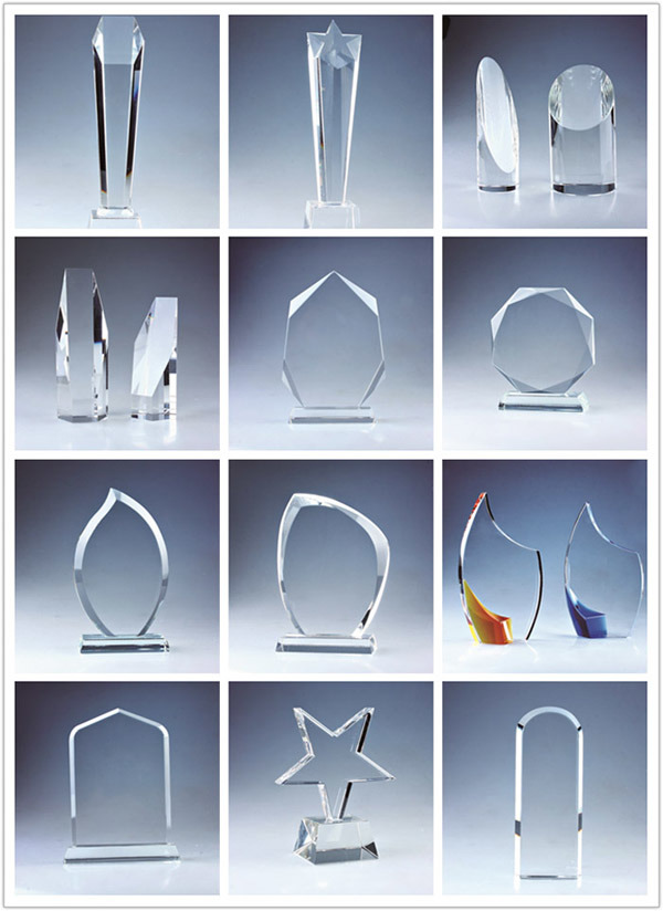 Various Size Model of Clear Crystal Award and Trophy