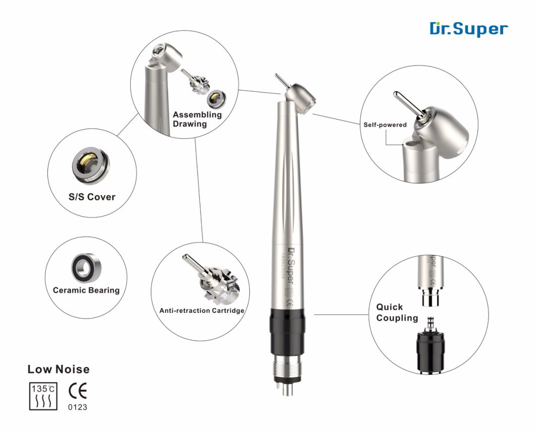 Dental Supplies LED Inner Water Spray Low Speed Handpiece