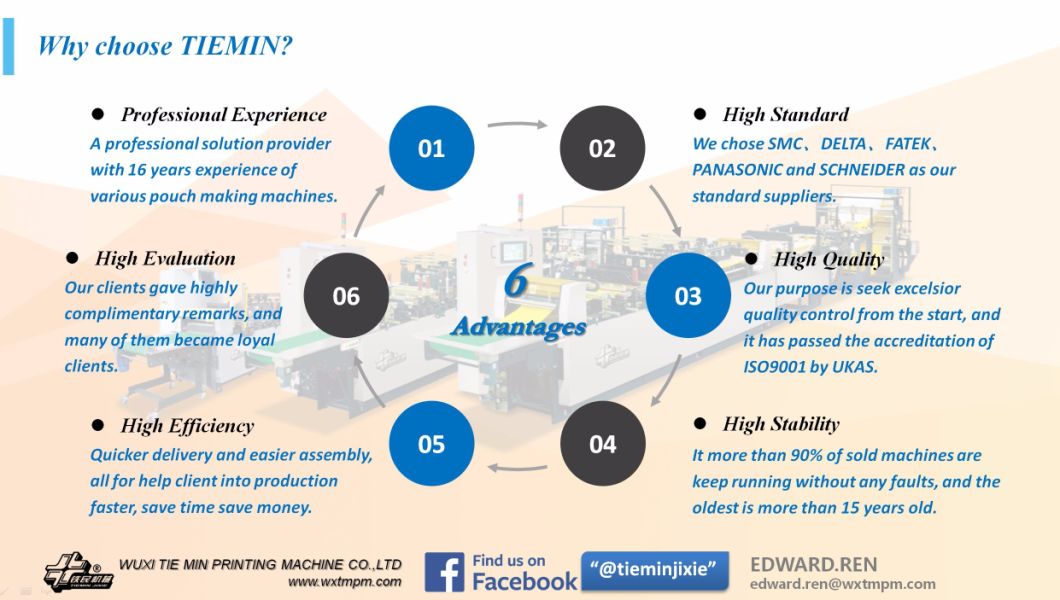 Tiemin High Speed Automatic Center Seal Bag & Pouch Making Machine Plastic Machine HD-450t