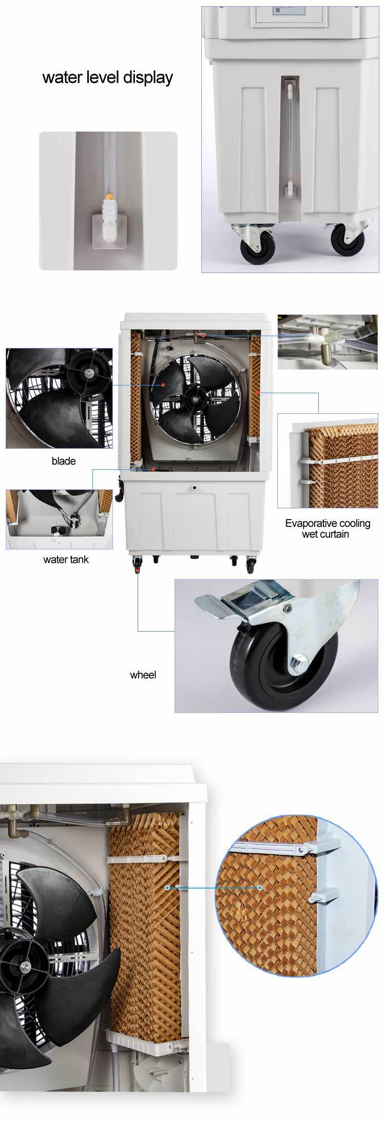 Hot Recommended Floor Standing Evaporative Mist Fan Cooling System