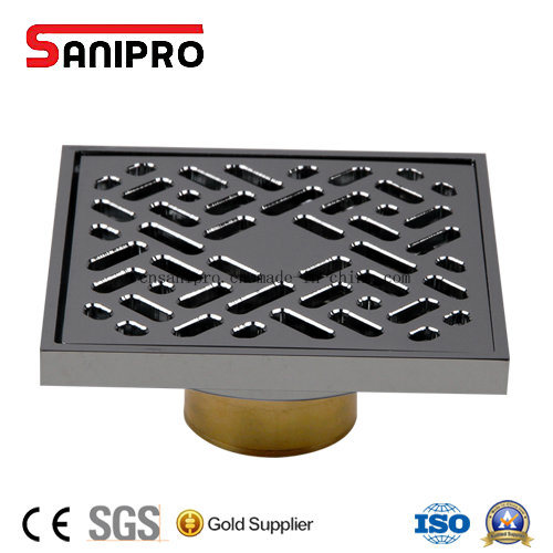 Sanipro Popular Bathroom Drain Brass Chrome Floor Drain