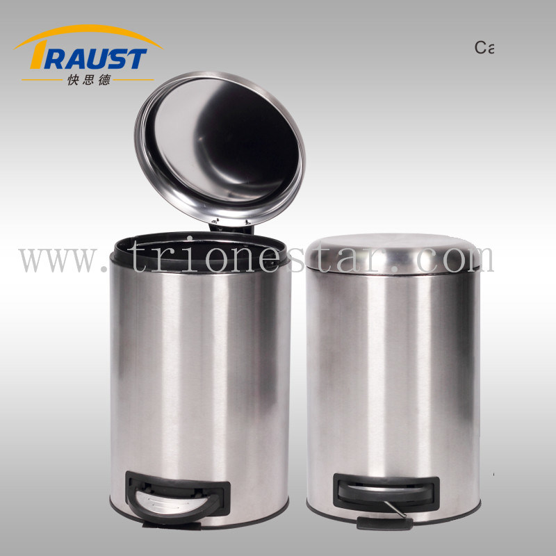 Hot Sale Stainless Steel Pedal Waste Bin with Plastic liner